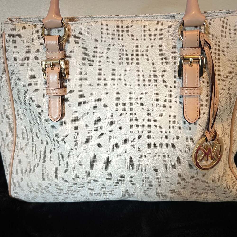 Michael Kors Vanilla Medium Signature Work Tote Bag YS-683
